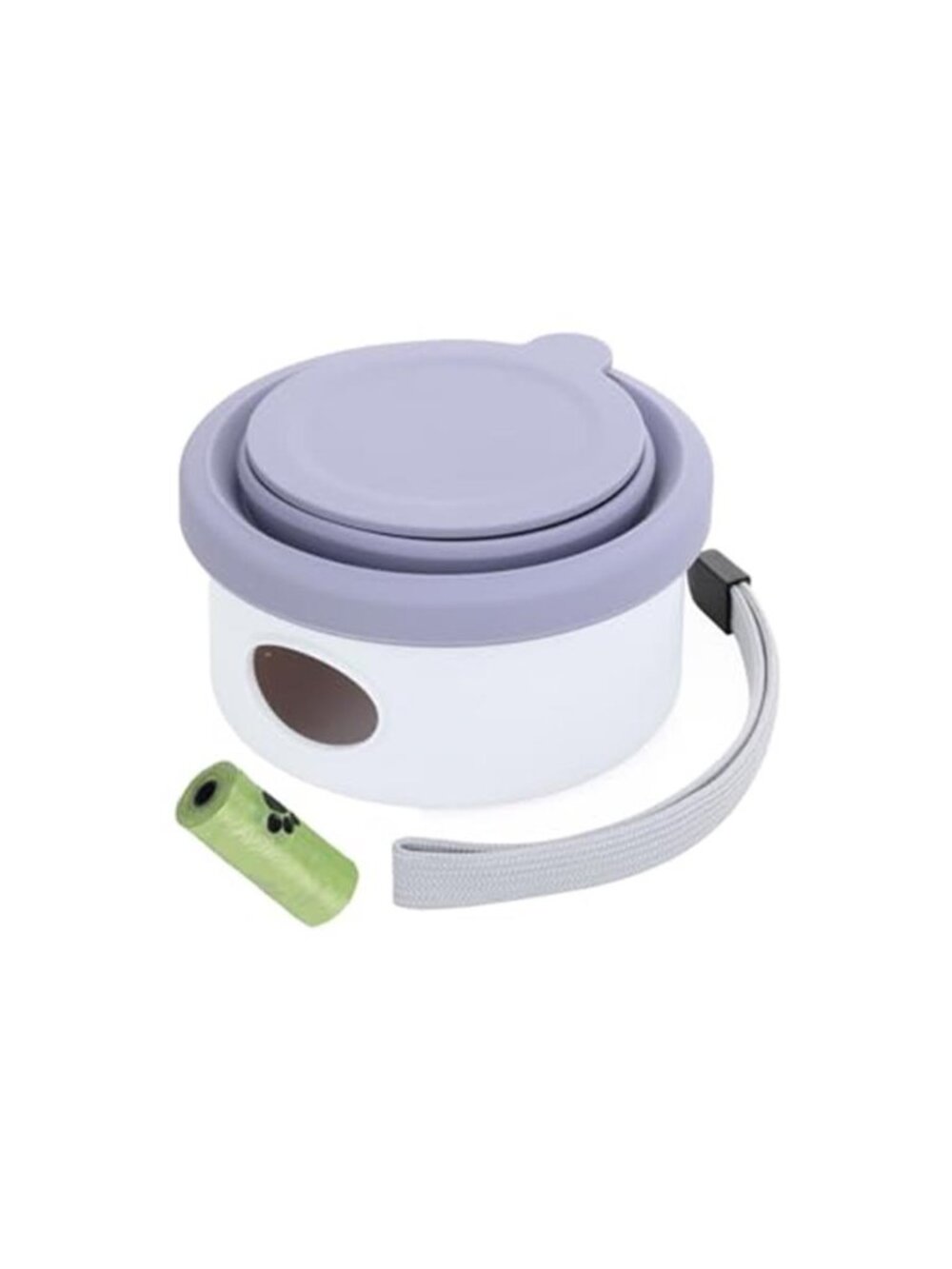 3-in-1 Portable Dog Travel Bowl Foldable Silicone Water Bowl